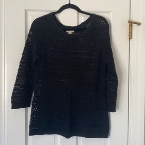 Loft black 3/4 length sleeve sweater
